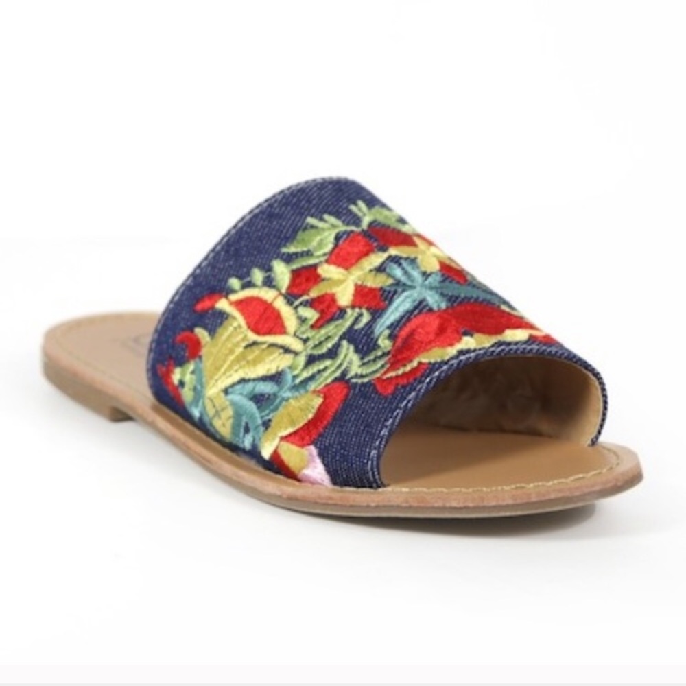 Catherine Malandrino Forests Embroidered Slide